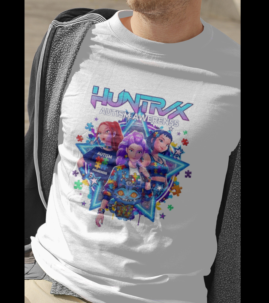 Huntrix Autism Awareness Demon Hunter K Pop Puzzle Star 2026 T-Shirt