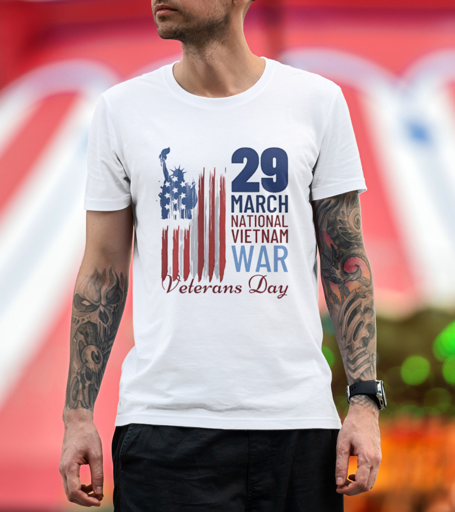 March 29 Honor National Vietnam War Veterans Day Patriotic Flag Recognize Heroes T-Shirt