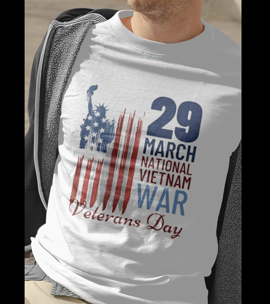 March 29 Honor National Vietnam War Veterans Day Patriotic Flag Recognize Heroes T-Shirt