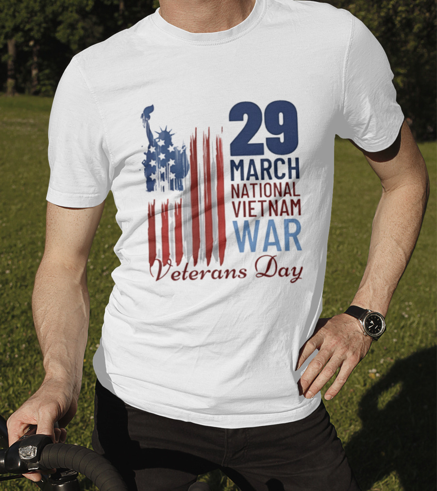 March 29 Honor National Vietnam War Veterans Day Patriotic Flag Recognize Heroes T-Shirt