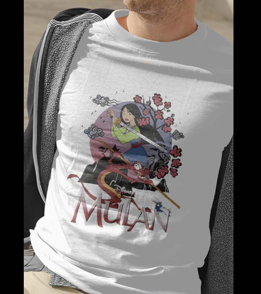Disney Mulan Mushu Cherry Blossom Scene T-Shirt