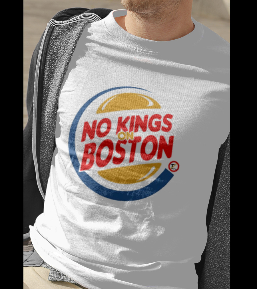 No Kings On Boston Rally Saturn Burger T-Shirt