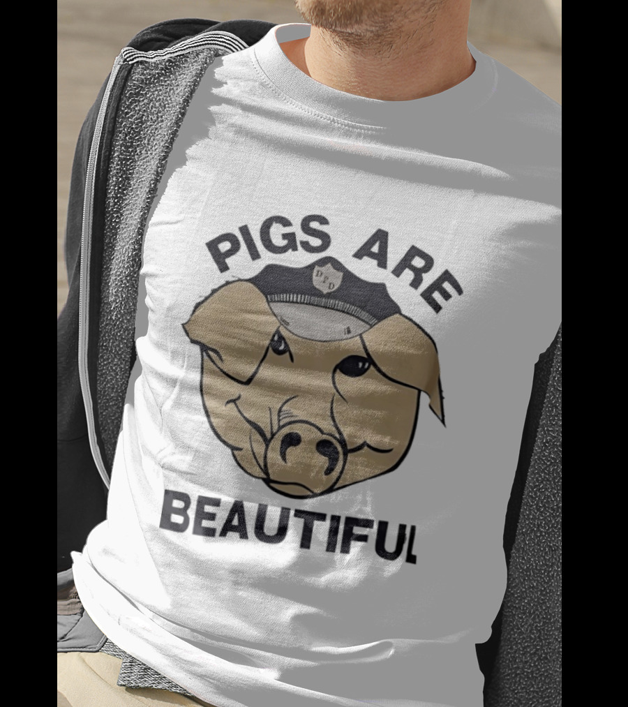 Pigs Are Beautiful DPD Badge Pig Officer T-Shirt