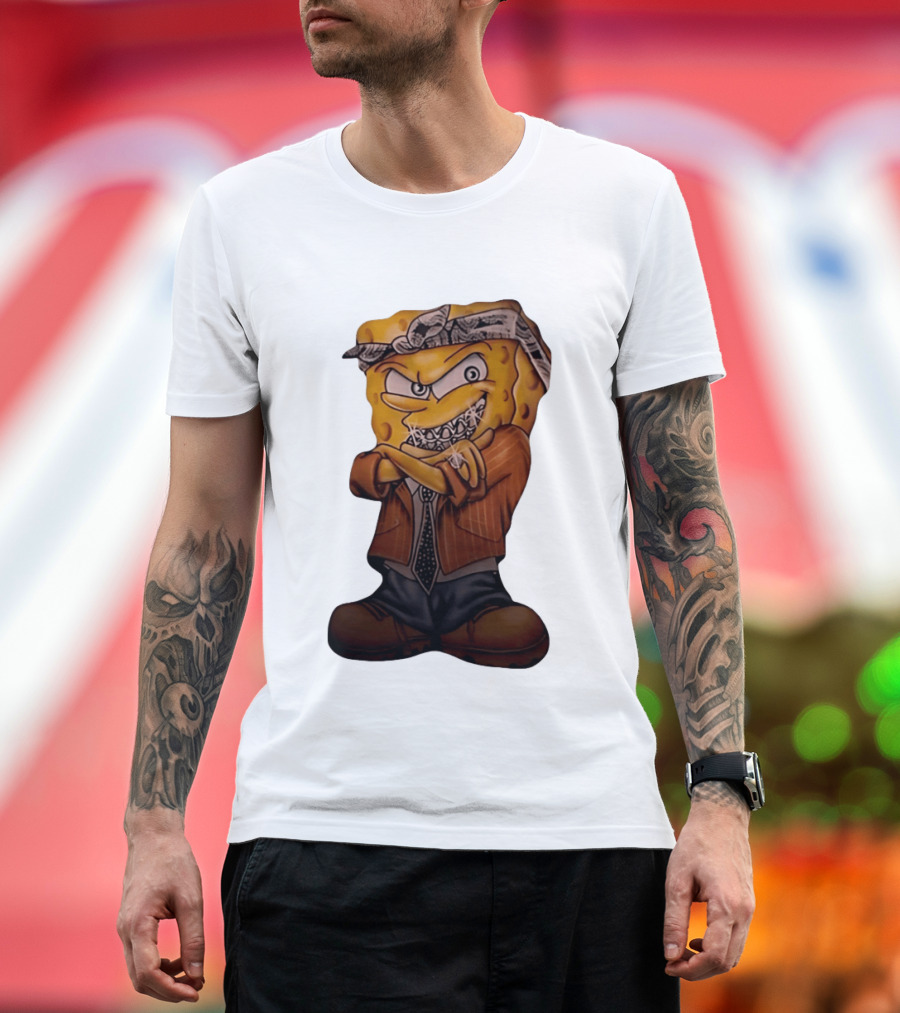 SquarePants Registered Flex Offender Gangster With Bandana And Bling T-Shirt