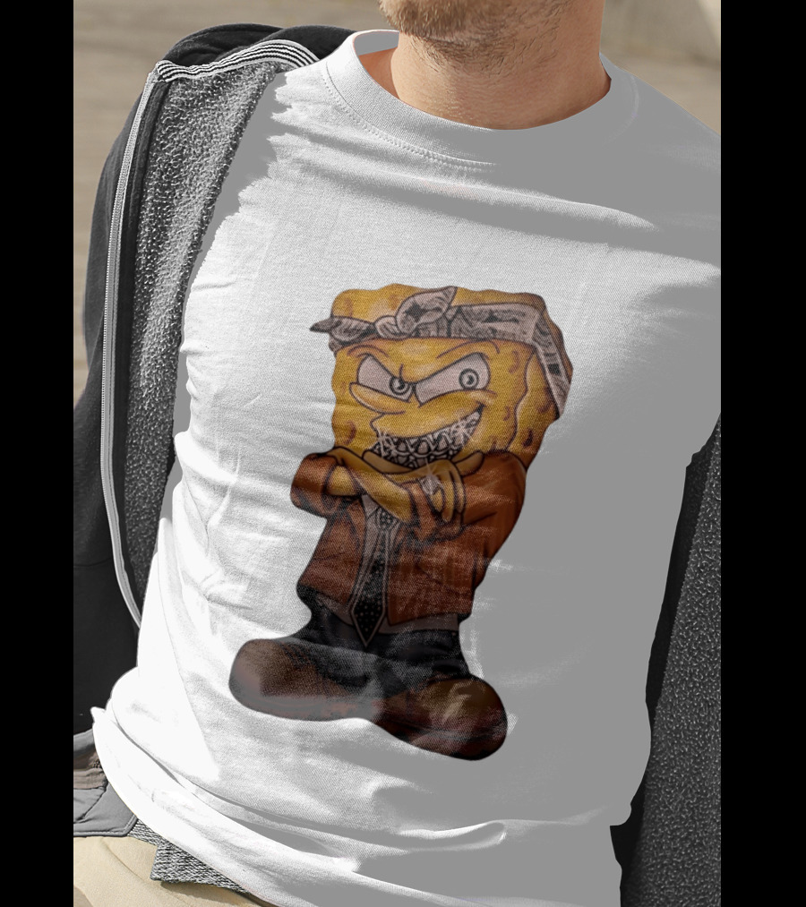 SquarePants Registered Flex Offender Gangster With Bandana And Bling T-Shirt