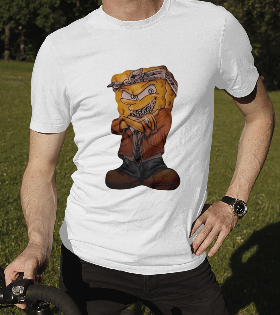 SquarePants Registered Flex Offender Gangster With Bandana And Bling T-Shirt