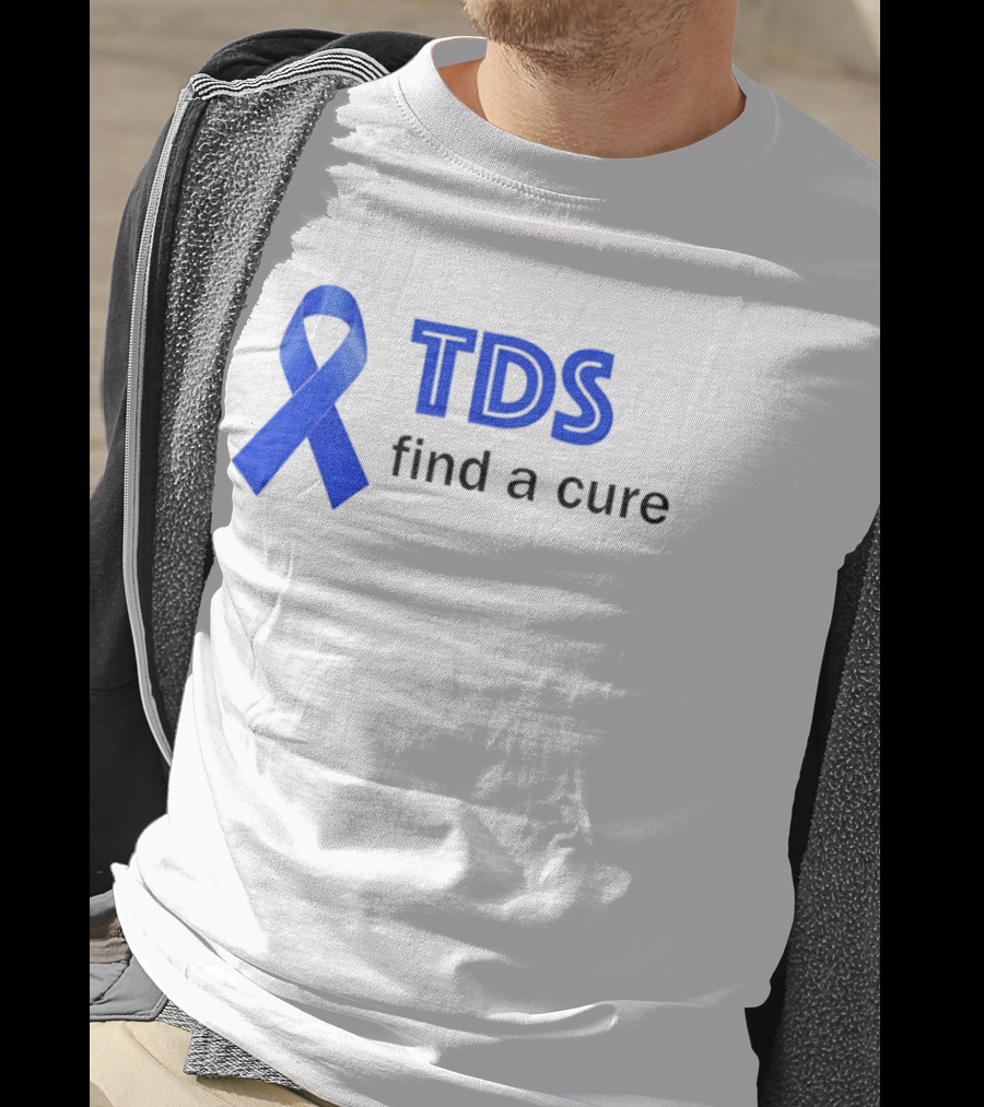 TDS Find A Cure Blue Ribbon Awareness T-Shirt