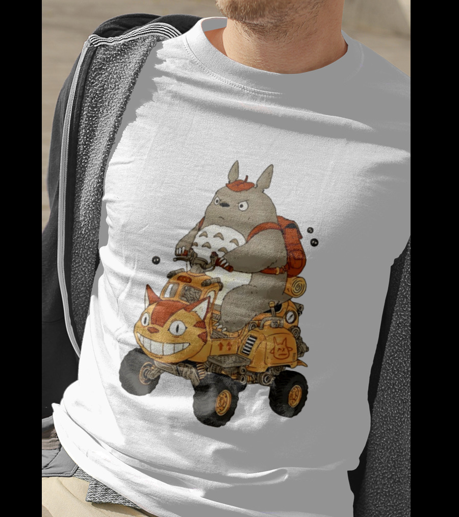 Totoro Catbus Forest Spirit Off Road Adventure T-Shirt