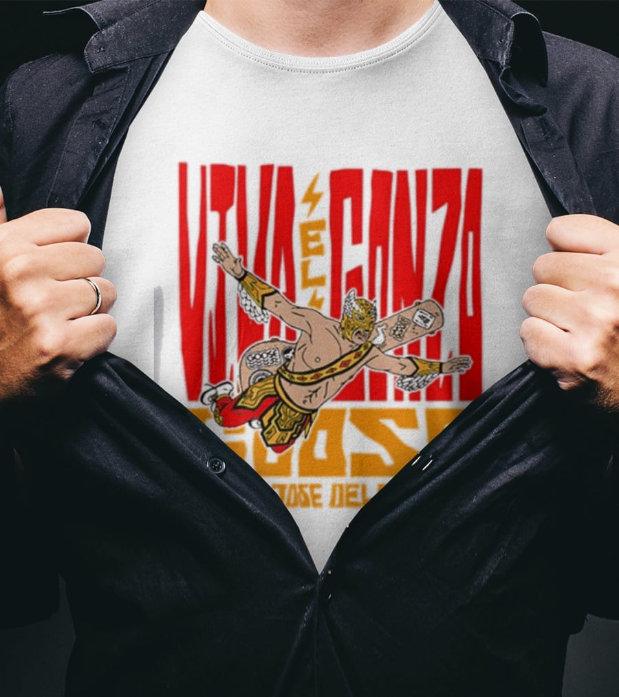 Viva El Gonzo Goose El Gonzo Fantástico Wrestling Skateboarding Fusion T-Shirt