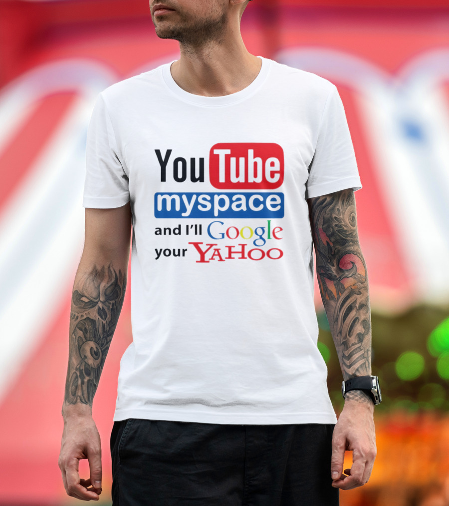 YouTube Myspace Google Yahoo Internet Humor Retro Tech T-Shirt