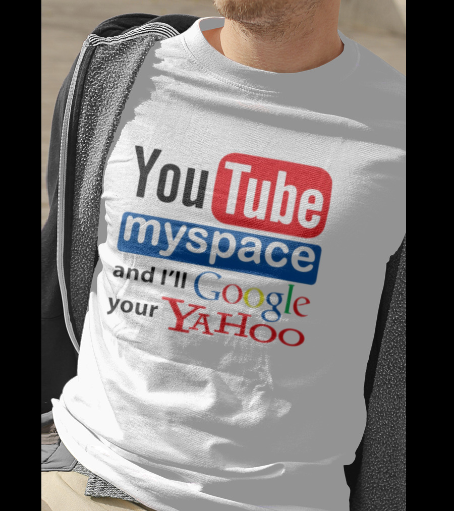 YouTube Myspace Google Yahoo Internet Humor Retro Tech T-Shirt