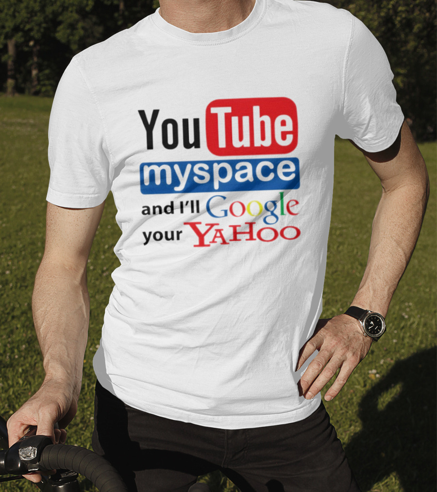 YouTube Myspace Google Yahoo Internet Humor Retro Tech T-Shirt