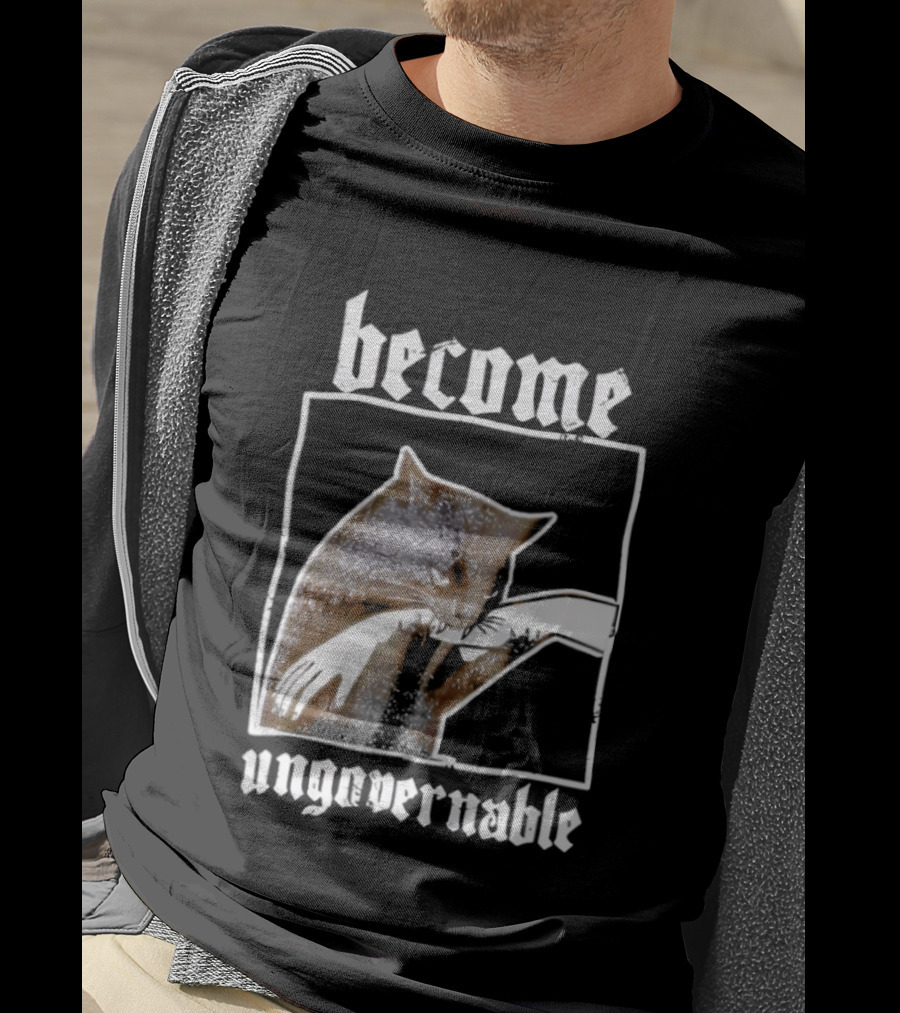Become Ungovernable Cat Biting Hand T-Shirt