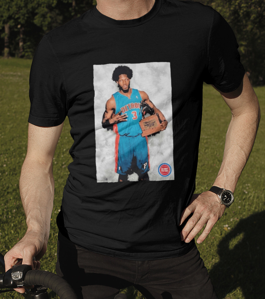 Ben Wallace Detroit Pistons Number 3 Defensive Player Of The Year MVP Recognition T-Shirt