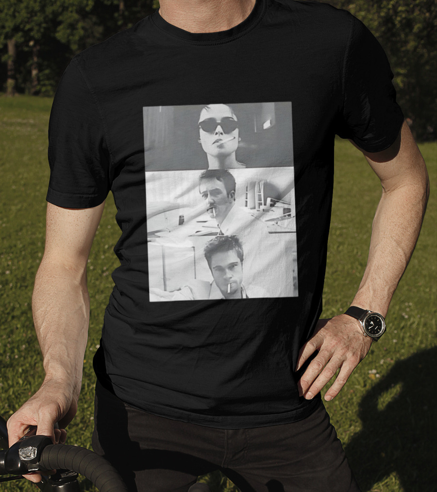 Brad Pitt Edward Norton Marla Film 1999 Smoking Scenes T-Shirt
