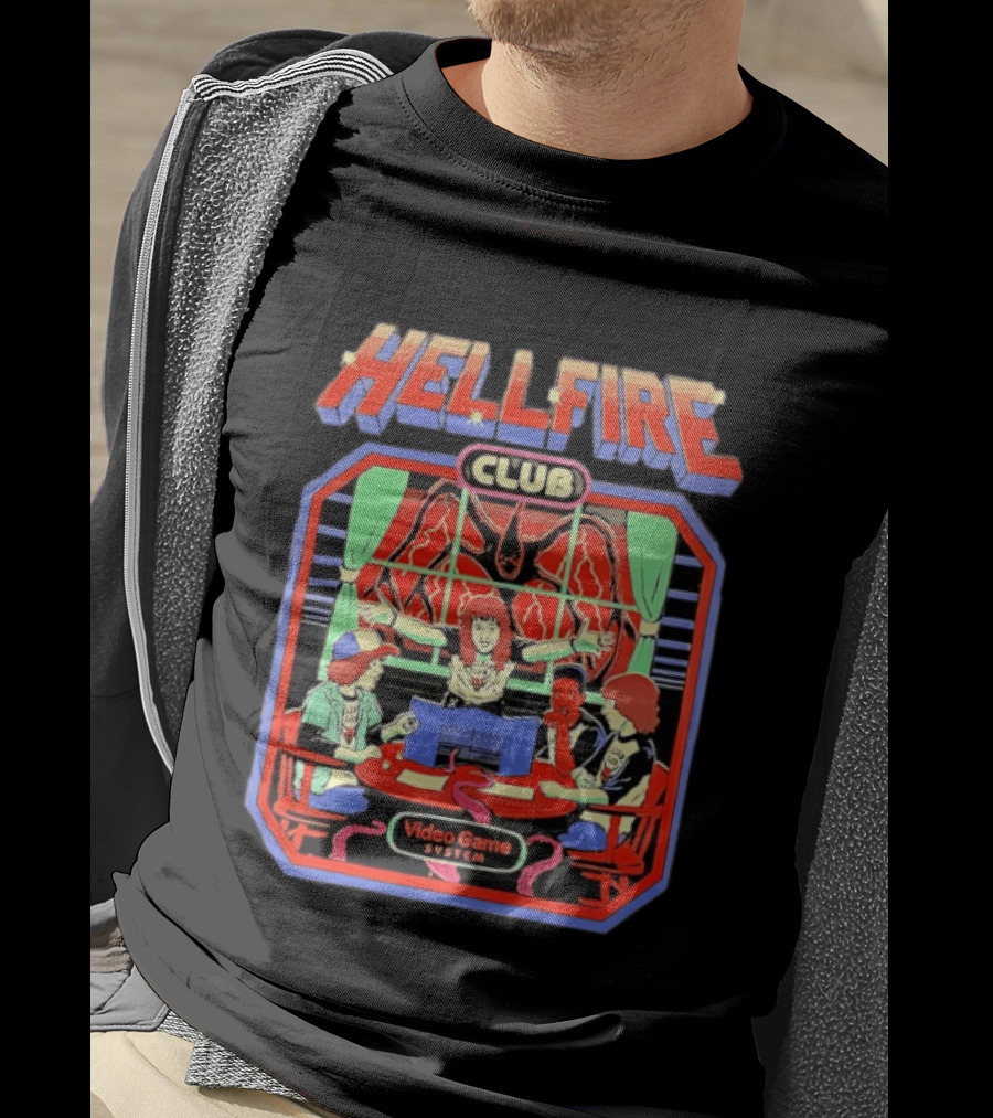 Hellfire Club Video Game System Stranger Things Steven Rhodes T-Shirt