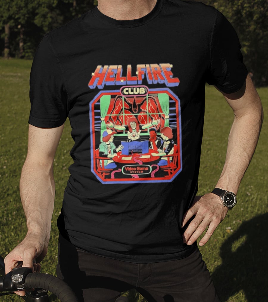 Hellfire Club Video Game System Stranger Things Steven Rhodes T-Shirt