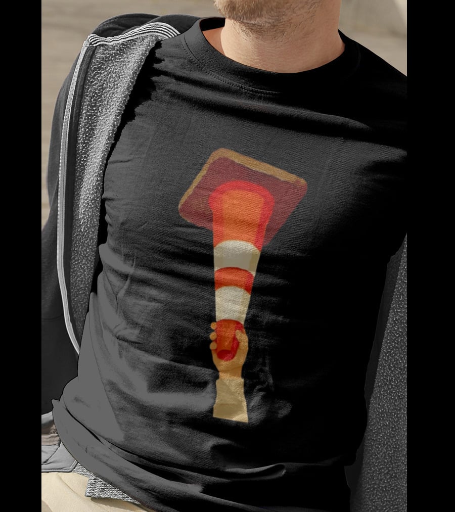 Hoist The Cone Traffic Symbol Celebration T-Shirt