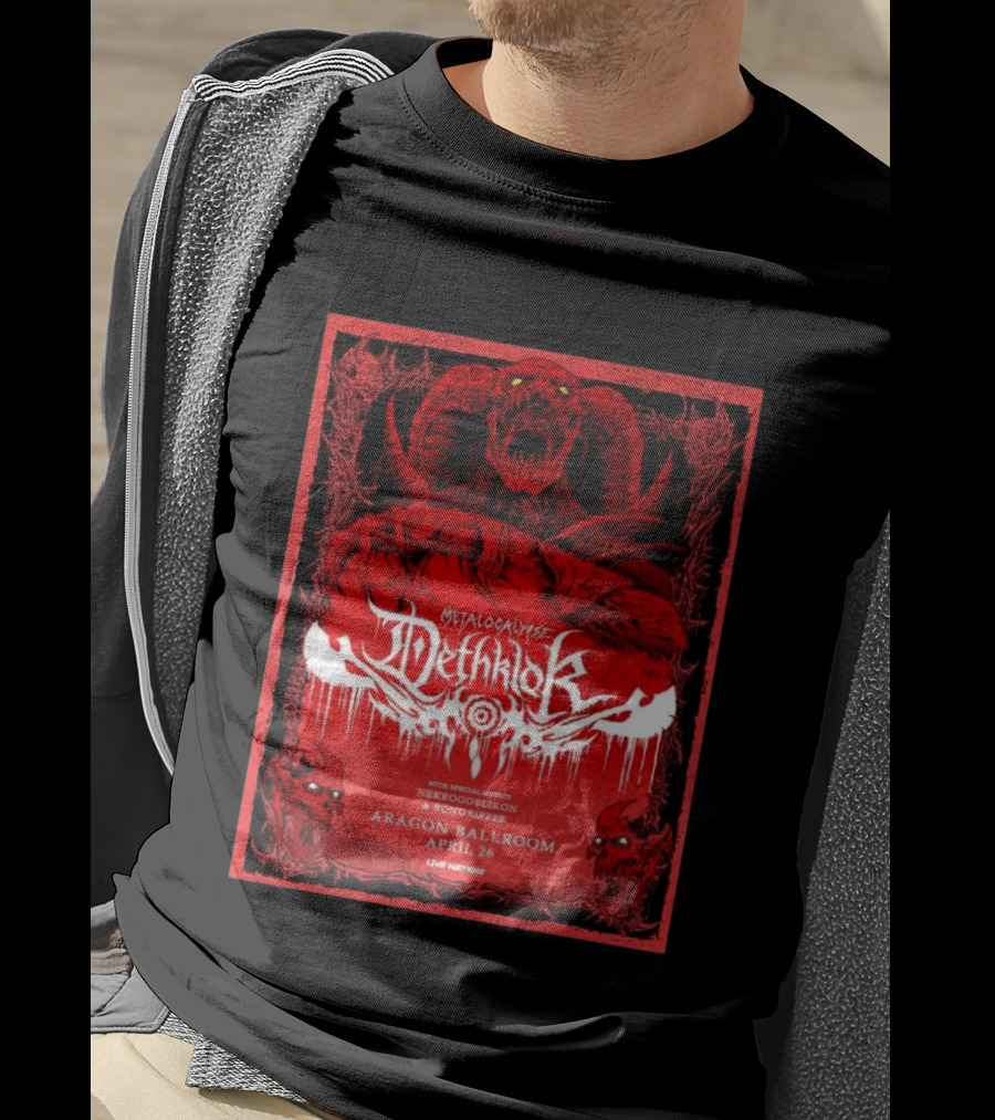 Metalocalypse Dethklok With Nekrogoblikon And Bongripper At Aragon Ballroom April 26 Live Nation T-Shirt