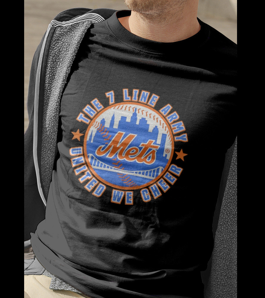 New York Mets The 7 Line Army United We Cheer T-Shirt