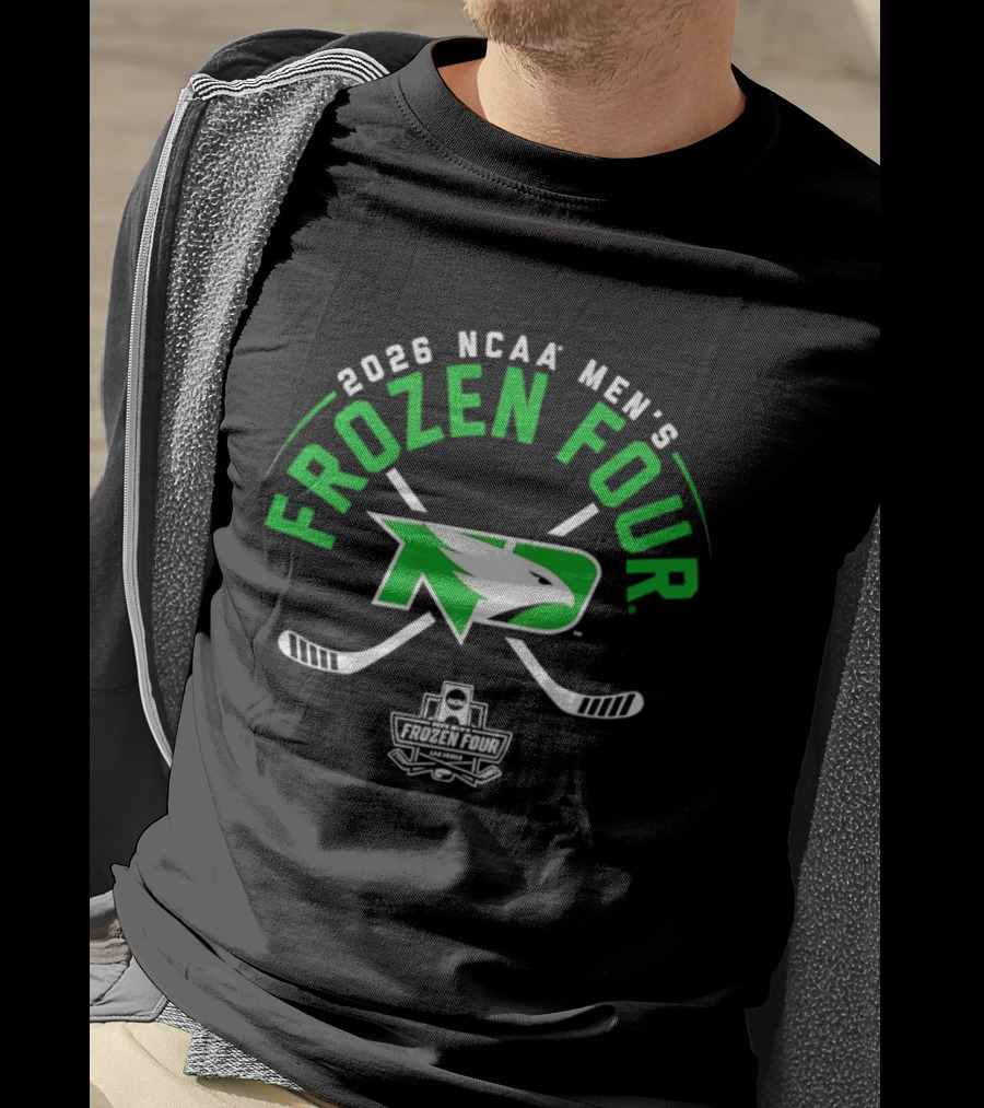 2026 NCAA Men's Frozen Four North Dakota Fighting Hawks Hockey T-Shirt
