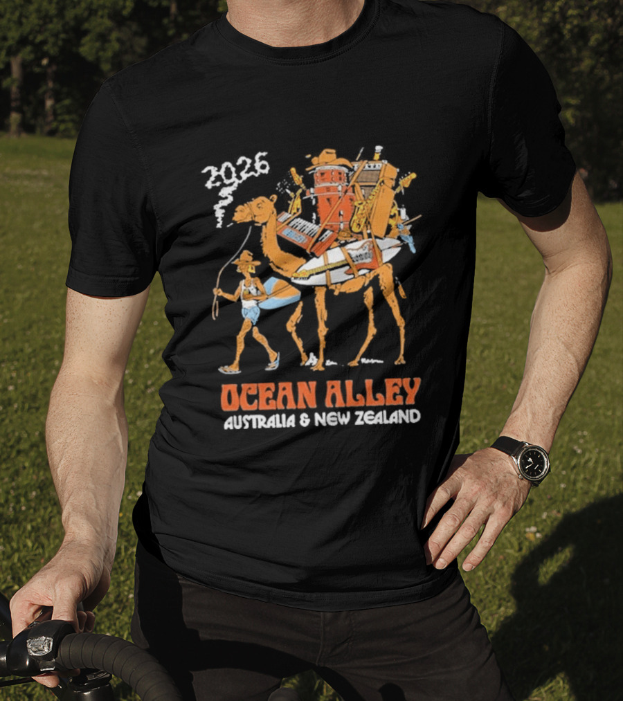 2026 Ocean Alley Australia New Zealand Camel Tour T-Shirt