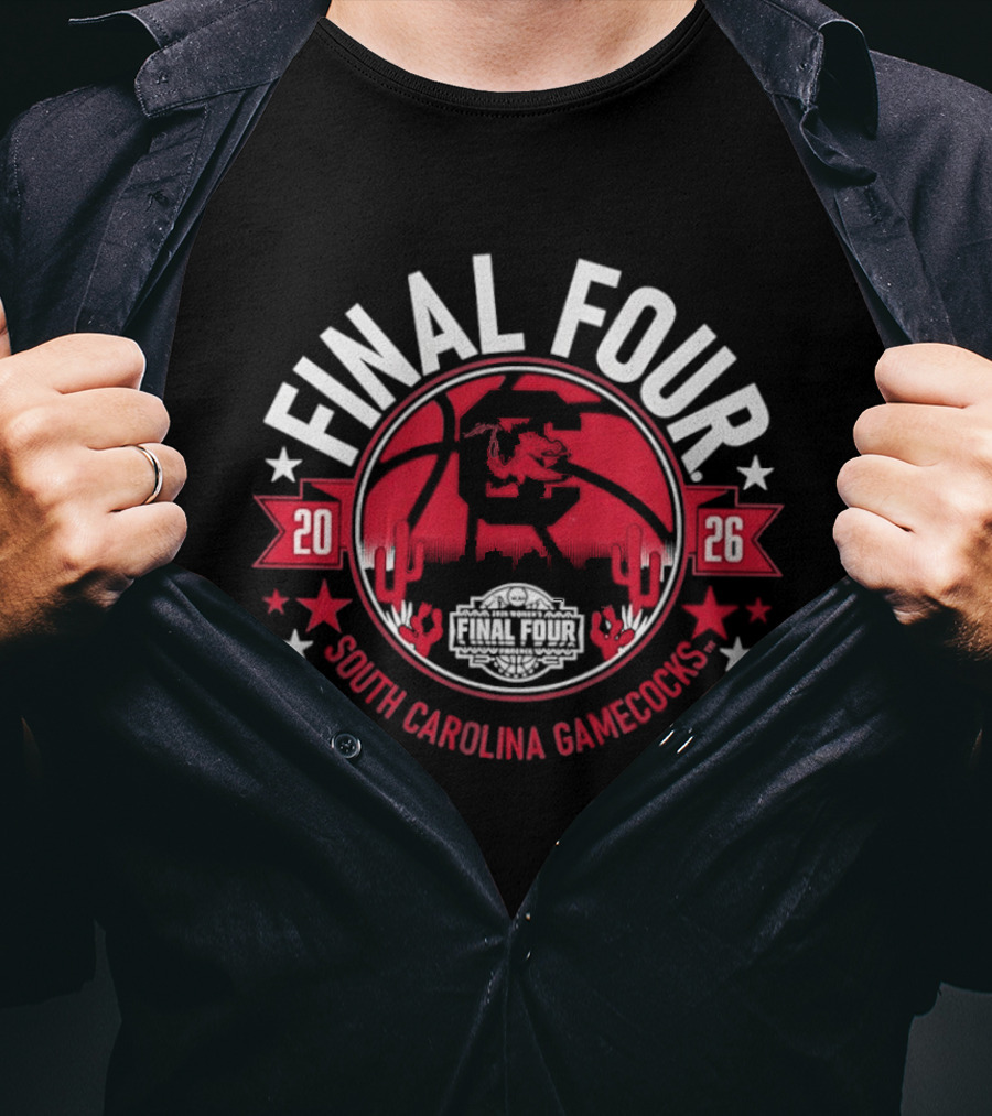 South Carolina Gamecocks Final Four 2026 Stylized T-Shirt