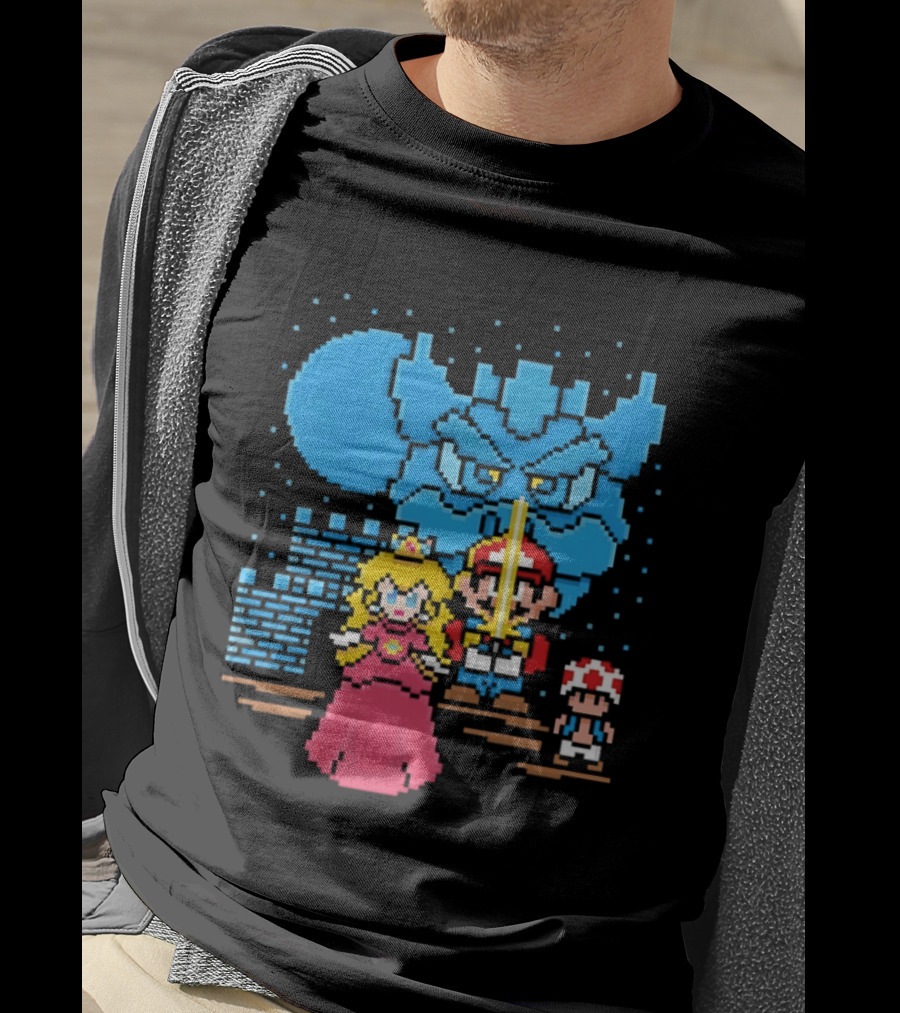 Super Mario Bros Star Wars Crossover With The Brothers Hildebrandt Pixel T-Shirt