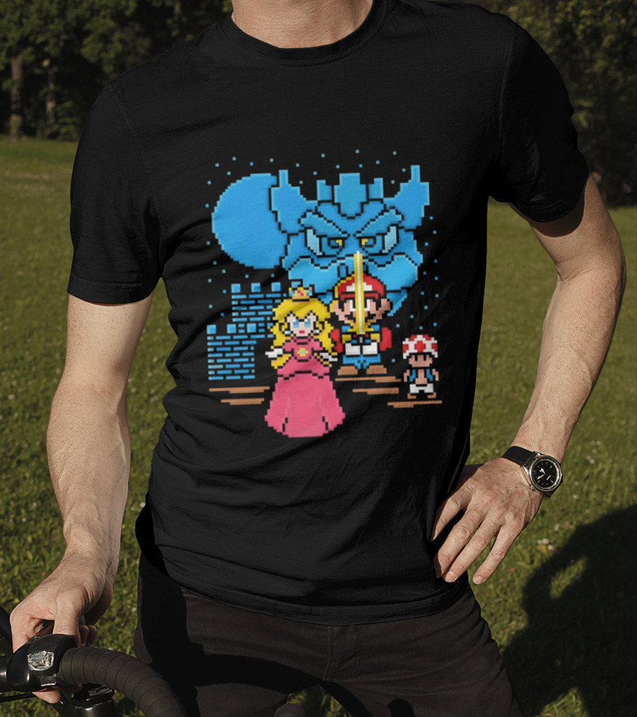 Super Mario Bros Star Wars Crossover With The Brothers Hildebrandt Pixel T-Shirt