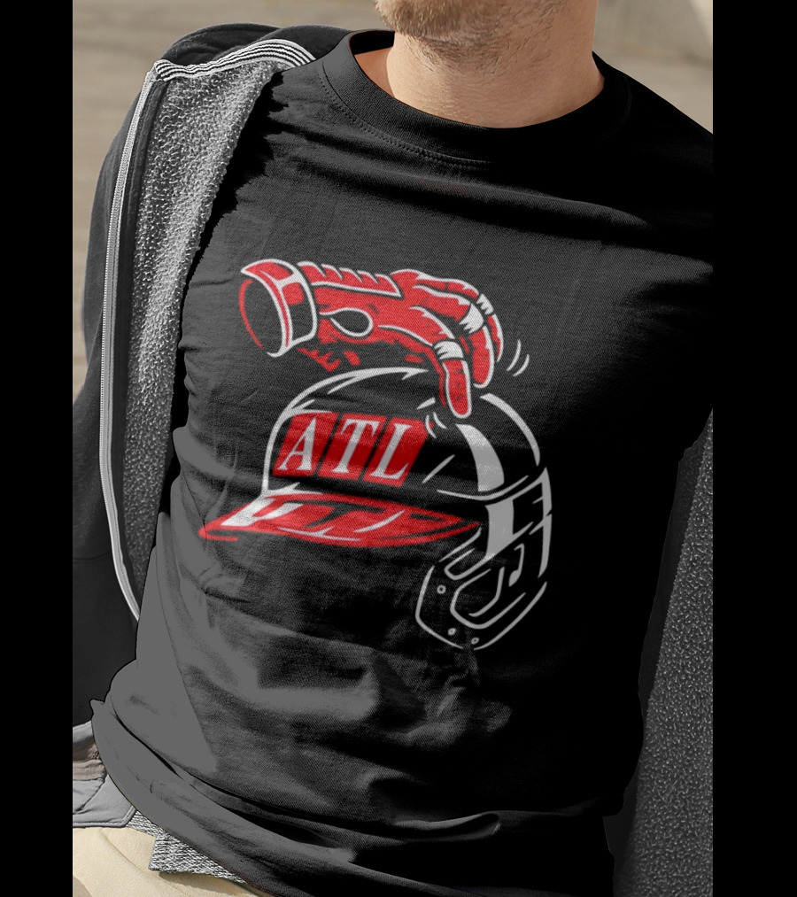 ATL Head Scratch Red Sox Baseball Helmet T-Shirt