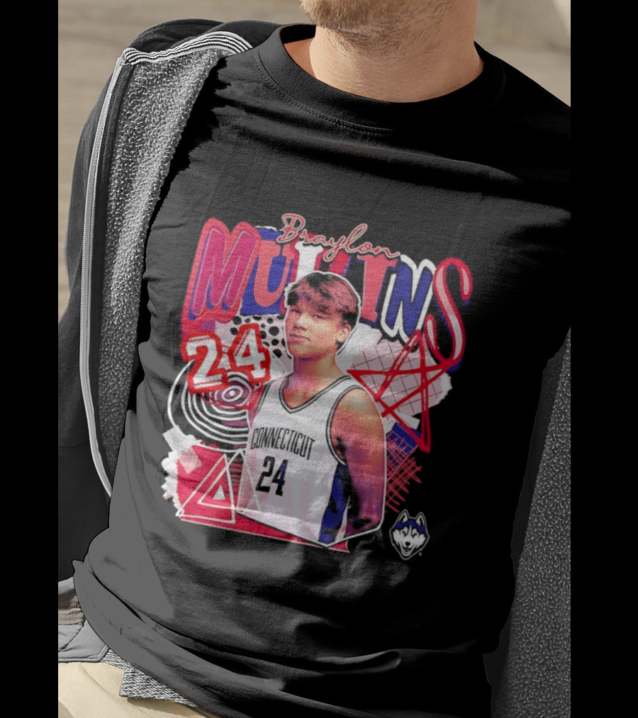 Braylon Mullins UConn Huskies Basketball 24 Collage T-Shirt
