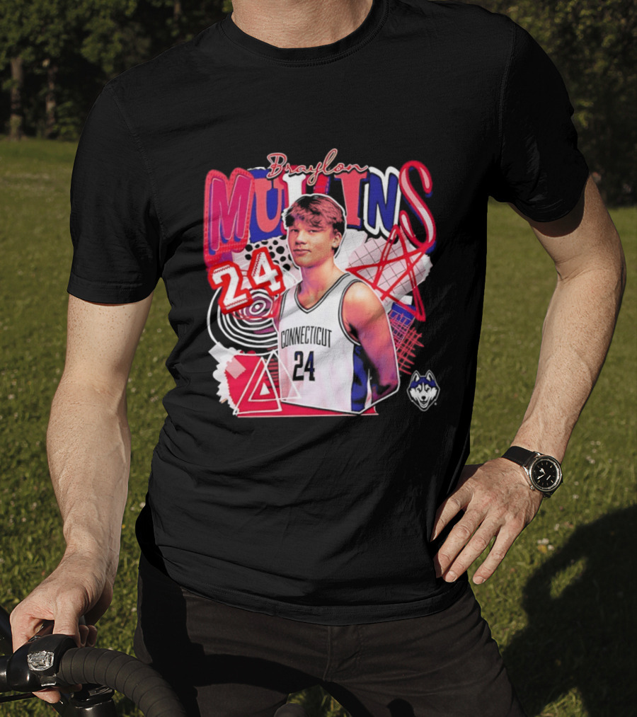 Braylon Mullins UConn Huskies Basketball 24 Collage T-Shirt