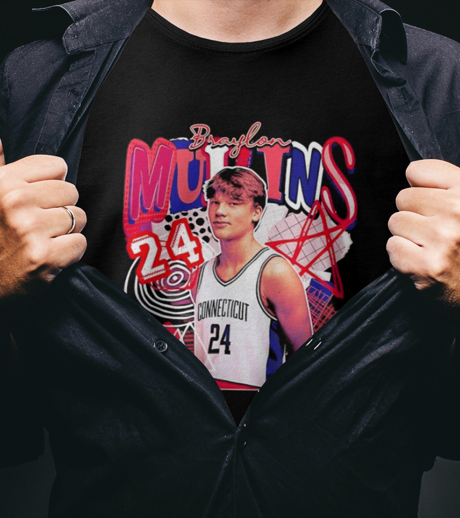 Braylon Mullins UConn Huskies Basketball 24 Collage T-Shirt