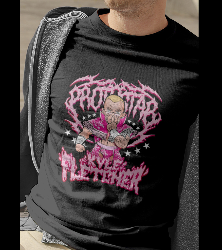 Protokid Kyle Fletcher Wrestling Pink Stars T-Shirt
