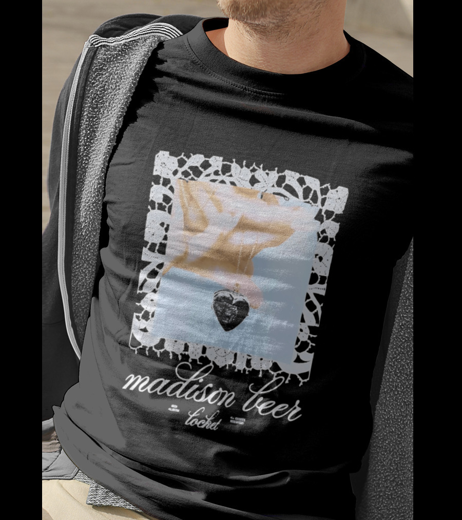 Madison Beer Locket Album 2025 Heart Pendant Motif T-Shirt