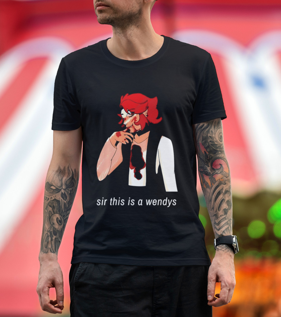 Sir This Is A Wendys Red Haired Character With White T-Shirt