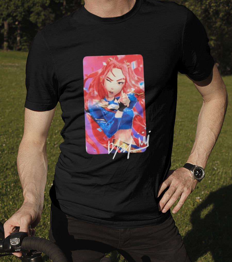 Mira KPop Demon Hunters HUNTR X Dance Performance Red Blue Outfit T-Shirt