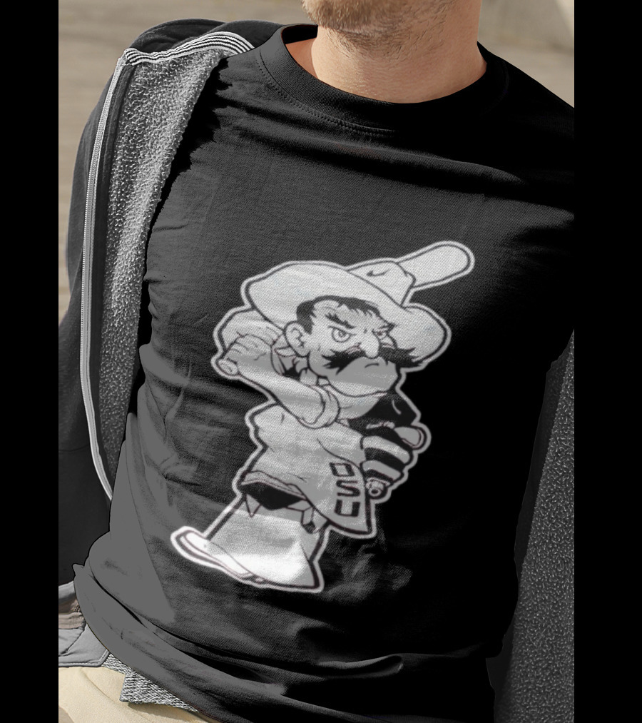Pistol Pete Pitching OSU Cowboy Baseball T-Shirt