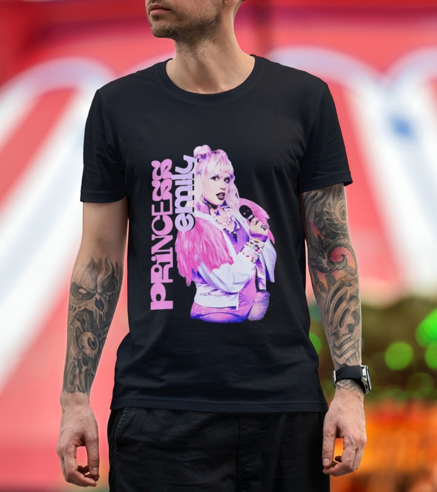Princess Emily Pop Star Style Microphone Fashion T-Shirt
