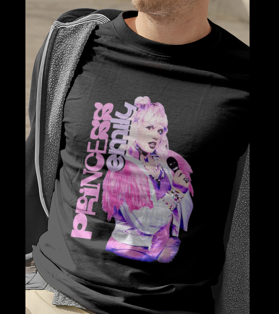 Princess Emily Pop Star Style Microphone Fashion T-Shirt
