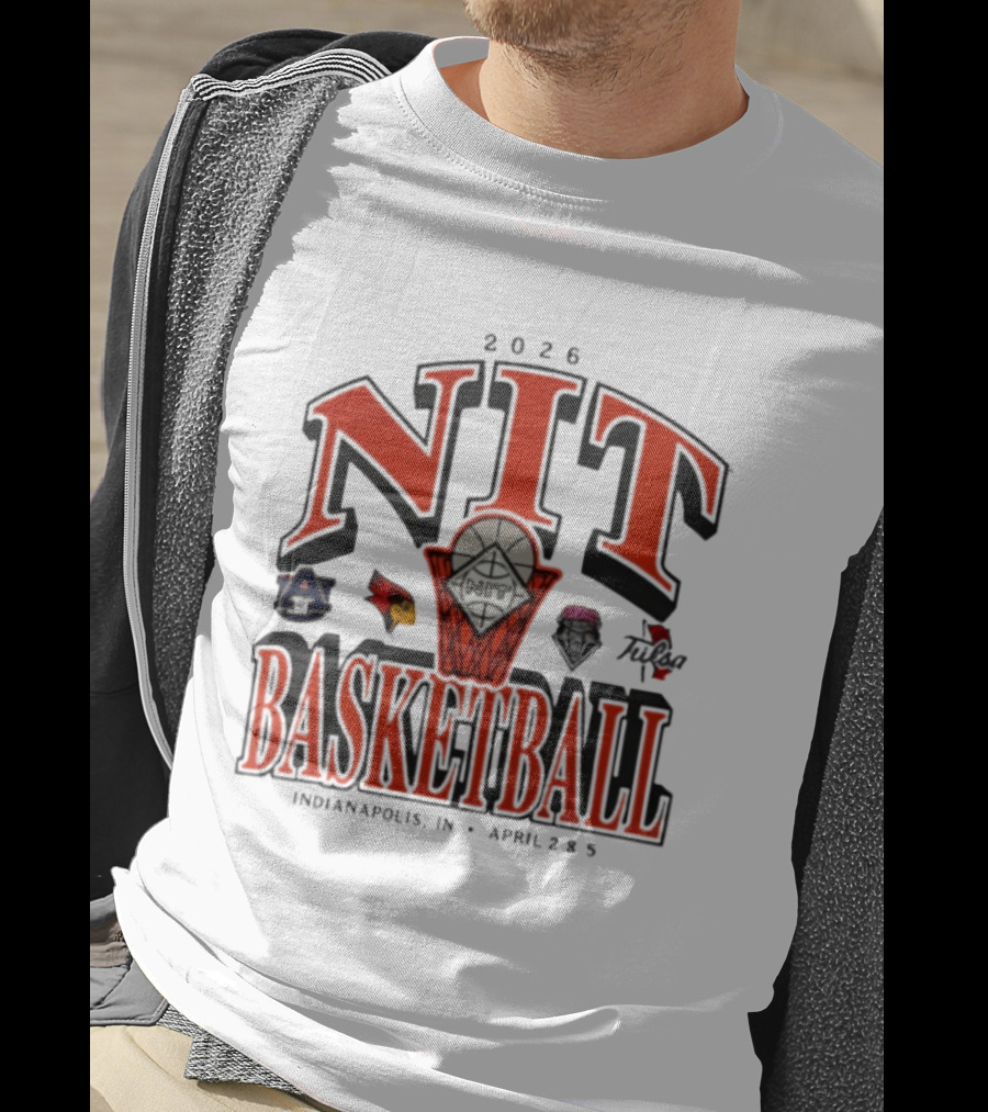 2026 NIT Basketball Auburn Tigers Illinois State Redbirds New Mexico Lobos Tulsa Golden Hurricane Indianapolis April 2 5 T-Shirt