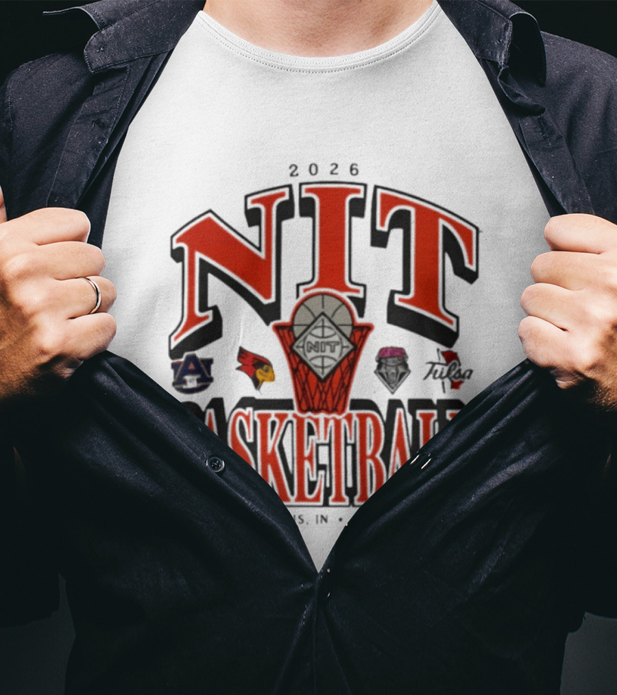 2026 NIT Basketball Auburn Tigers Illinois State Redbirds New Mexico Lobos Tulsa Golden Hurricane Indianapolis April 2 5 T-Shirt