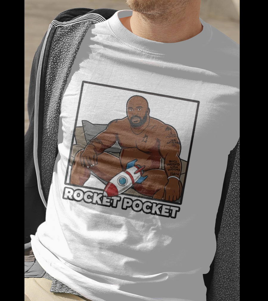 ROCKET POCKET Barry Wood Cartoon T-Shirt