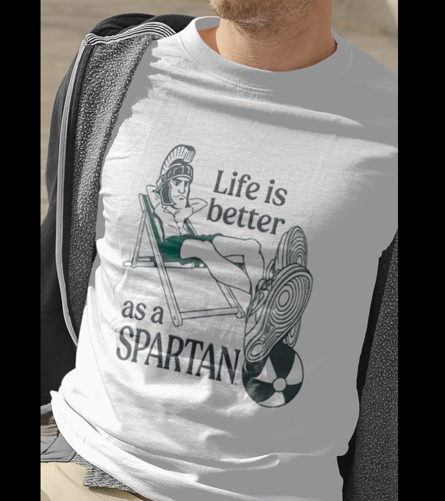 Michigan State Spartans Life Is Better As A Spartan Beach Relaxation T-Shirt