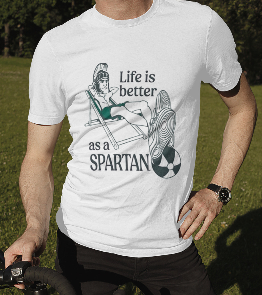 Michigan State Spartans Life Is Better As A Spartan Beach Relaxation T-Shirt