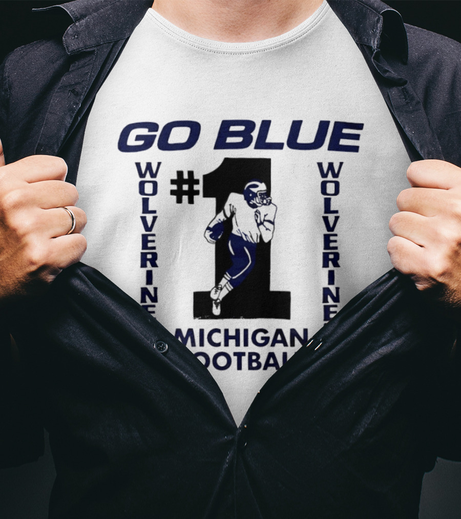 Michigan Wolverines #1 Football Go Blue T-Shirt