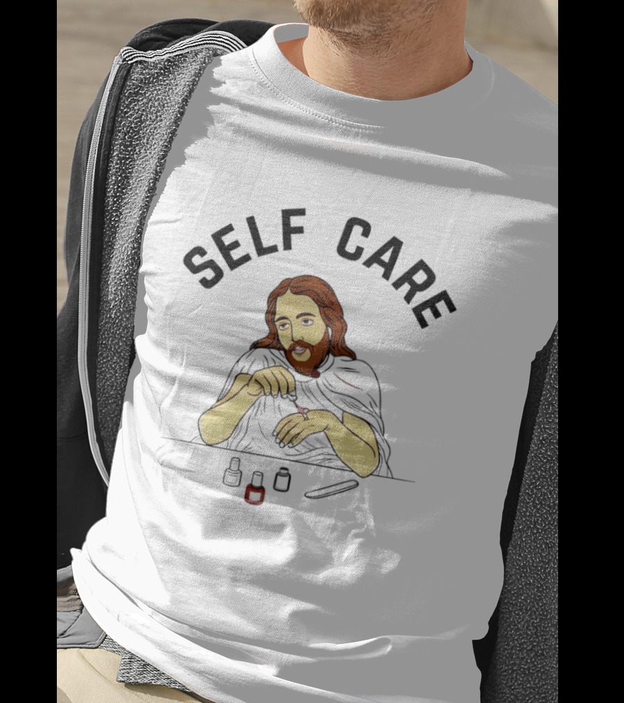 Self Care Jesus Nail Polish LGBTQ Positive T-Shirt