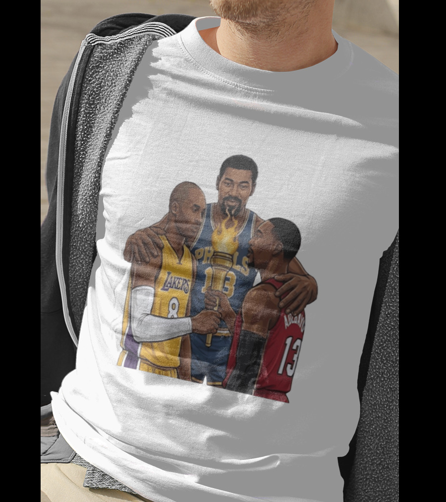 Wilt Chamberlain Kobe Bryant Lakers Bam Adebayo Miami Heat Passing The Torch T-Shirt