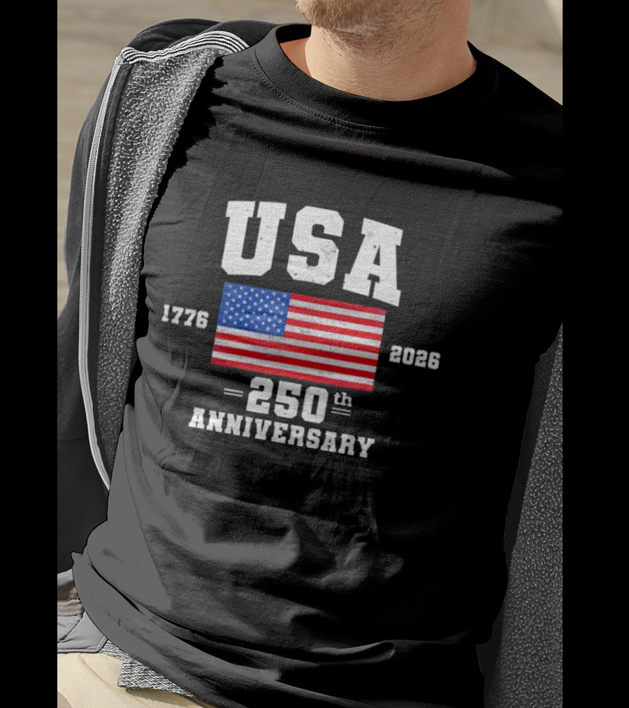 USA 1776 2026 American Flag Patriotic 250th Anniversary Celebration T-Shirt