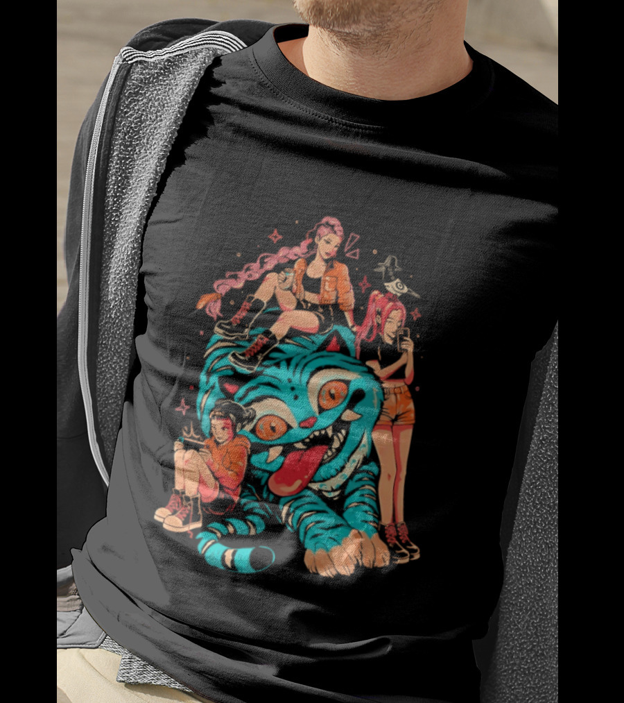 Demon Pillow KPop Demon Hunters Rumi Mira Zoey Derpy Tiger Sussy T-Shirt